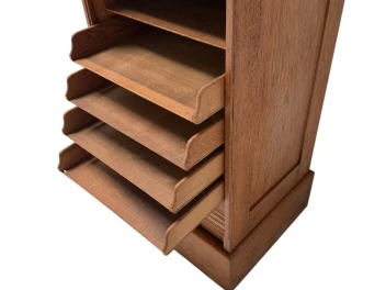 Art Nouveau Filing Cabinet with Tambour Shutter Door, 1900s